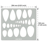 Aleks Melnyk #151 Metal Stencil for Jewelry, Shape Earring Teardrops Cutouts Stencil, Lapidary Template for Cabochons, Tear Drop, Jewelry Making - WoodArtSupply