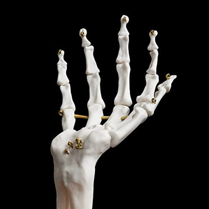 Suck UK Skeleton Hand Ring Holder & Jewelry Stand Earring Organizer & Necklace Holder For Gothic Decor Halloween Decorations & Bedroom Accessories