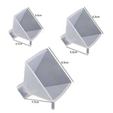 3 Pack Pyramid Candle Mold Pyramid Mold Resin Releasing Pyramid Casting Mold Soap Making Molds Silicone Mold for Candle Home Decorate Mold Candle ESEDAGE