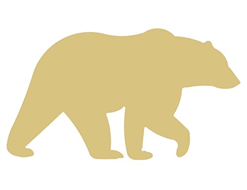 Bear Cutout Unfinished Wood Grizzly Polar Black Brown Ursa Animal MDF Shape Canvas Style 4 - WoodArtSupply