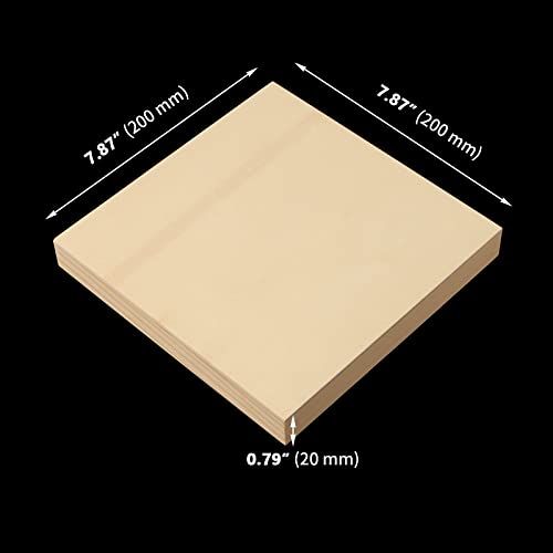 ZOENHOU 10 PCS 8 x 8 Inch Wood Canvas Boards, Unfinished Square Wood Canvas, Cradled Wood Panels for Painting, Pouring Art, Crafts - WoodArtSupply