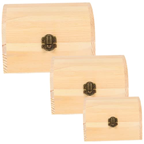 VOSAREA 9 pcs wooden box jewelry organizer tray strawberry decor craft storage DIY wooden unfinished wooden jewelry case handmade gifts wood gifts VOSAREA