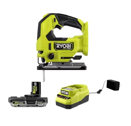 RYOBI HP 18V Brushless Cordless Jigsaw Kit with HIGH PERFORMANCE Battery and Charger RYOBI
