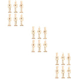 18 Pcs Christmas Puppet Nutcracker Figurine Wood Doll Soldier Decor Wood Nutcracker Unfinished DIY Nutcracker Outdoor Christmas Decorations PartyKindom