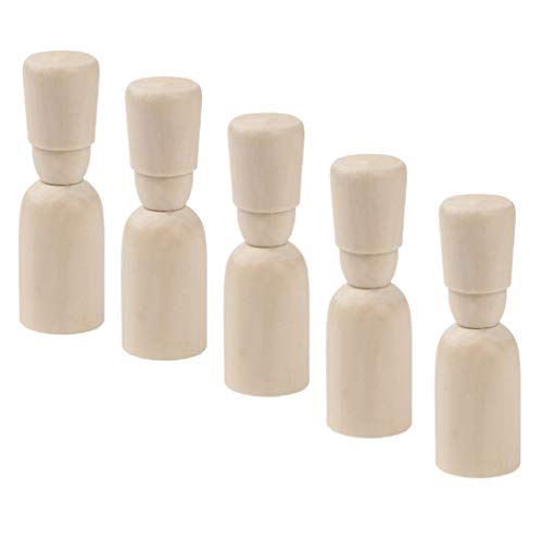 Healifty 10pcs Doodle Wooden Man Hand-Painted Wooden Puppet Craft Unfinished Wood Doll Bodies Wood Peg Dolls Kids Wooden Toys DIY Drawing Wooden Healifty