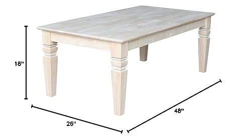 International Concepts Java Coffee Table Unfinished - WoodArtSupply