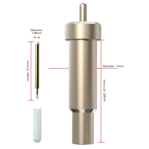 LIKART Premium Fine Point Blade With Housing Works Perfectly for Cricut Maker 3/Maker/Explore 3/Air 2/Air/One, Gold, Cut Cuts Glitter LIKART