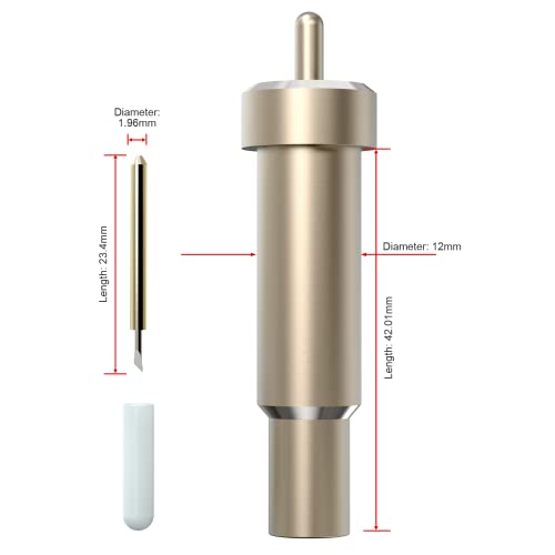 LIKART Premium Fine Point Blade With Housing Works Perfectly for Cricut Maker 3/Maker/Explore 3/Air 2/Air/One, Gold, Cut Cuts Glitter - WoodArtSupply