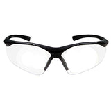 grinderPUNCH Full Lens Magnification Safety Glasses with Black Frame | Clear Lens | | Magnifying Reading Eyewear (+2.00 Diopter) grinderPUNCH