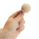 30 Pack Split Wood Balls for Crafts, 1.5-Inch Unfinished Half Wooden Beads for Art Supplies Juvale