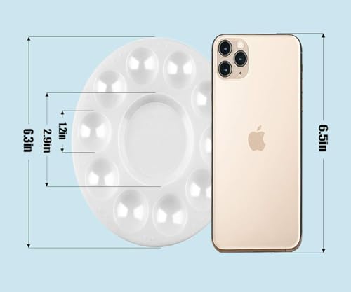 inifus 22 PCS Paint Tray Palettes for Kids, Plastic Paint Pallet with 10 Wells, Acrylic Artist Paint Tray Palette for Kids, Students to Acrylic Oil inifus