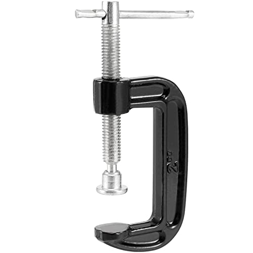 MUKCHAP 10 PCS 2 Inch C-clamp, Small C Clamps, Mini G Clamps for Woodworking or Metal Workpiece, Black MUKCHAP