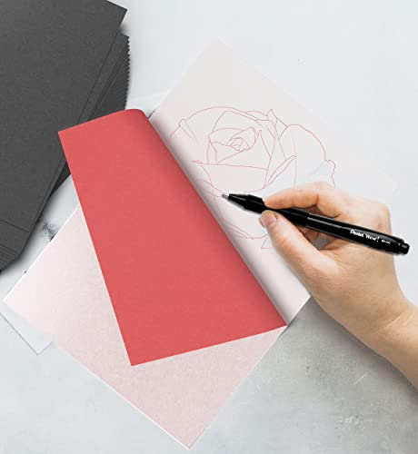 MyArtscape Graphite Transfer Paper, 20 Red Sheets - Wax Free - Erasable - Smudge-Free - Ideal for Drawing and Tracing - Premium Arts and Crafts MyArtscape
