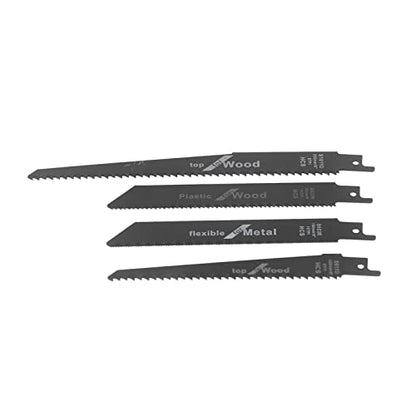 4Pcs Sabre Saw Blade Jigsaw Reciprocating Saw Blade Wood Sawing Blade Cutter Reciprocating Cutting Tool Set Kit for Wood Plastic Metal - WoodArtSupply