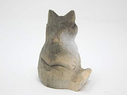 Selsela Raccoon Wood Ornament Hanging Animal Figurine Handmade Carved Decoration - WoodArtSupply