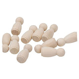 VILLCASE 40pcs DIY Wood Doll Nativity Toys for Kids Doll Bodies for DIY Unfinished Wooden Peg Dolls Painting Wood Figure Paint kit for Kids Wooden VILLCASE