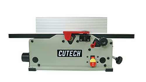Cutech 40160HB 6-Inch Spiral Cutterhead Benchtop Jointer with 12 Tungsten Carbide Inserts, 30-Inch teflon Coated Tables, and 2-1/2-Inch Dust Port CUTECH