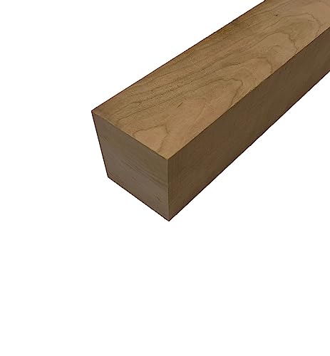 Exotic Wood Zone's Pack of 3, Cherry Hardwood Pepper Mill Turning Wood Blanks - 3" x 3" x12" | Square Wood Blocks | Kiln Dried Wood