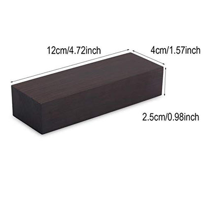 VGEBY DIY Ebony Wood Block, Ebony Wood Lumber Blank DIY Material for Music Instruments Handle Tools 12 * 4 * 2.5 Black Played Accessories Performance