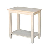 IC International Concepts Solano Accent Table, 24 in W x 14 in D x 25 in H, Unfinished IC International Concepts