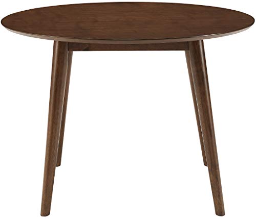 Crosley Furniture Landon Mid-Century Modern Round Wood Dining Table, Mahogany - WoodArtSupply