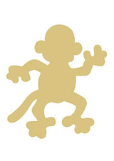 Monkey Cutout Unfinished Wood Nursery Kids Decor Zoo Animal MDF Shaped Canvas Style 2 Diverse Woodworking
