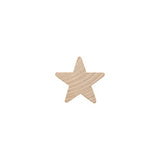 1” Wood Star, Natural Unfinished Wooden Star Cutout Shape (1 Inch) - Bag of 100 Craftparts Direct