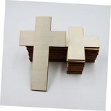50pcs Easter Cross Cutouts Wood Crafts Unfinished Cross Unfinished Wood Cross Unfinished Blank Cross Craft Wood Chips Cross Embellishments Wood Toy SUPVOX