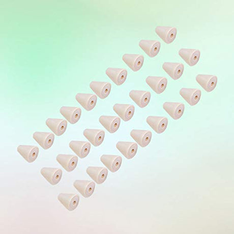 HEALLILY Natural Wood Beads Cone Shaped Beads Wooden Loose Spacer Beads for DIY Craft Handmade Jewelry Accessories 50Pcs HEALLILY