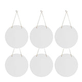 PYD Life 6 Pack 12" Round Sublimation Door Hanger Blanks White Hardboard MDF Wood Blanks Wall Hanging for Heat Press Machine Printing PYD Life