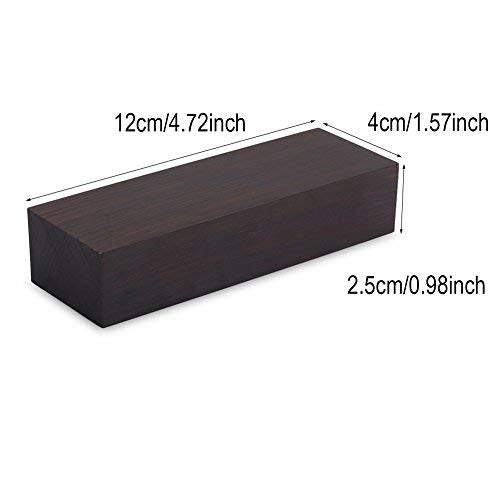 Vbestlife 12X4X2.5Cm Black Ebony Wood, Black Ebony Lumber Original Wood Timber, Lumber Blank DIY Material for Music Instruments Tools Wood Turning VBESTLIFE