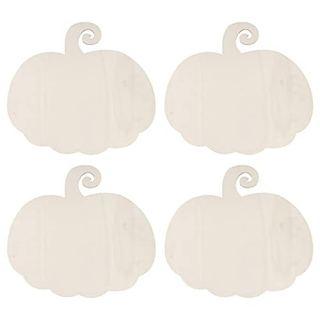 EXCEART 4pcs Wooden Pumpkin Decoration Gift Ornaments DIY Pendant Light Kit Plug in Halloween Unfinished Wood Cutouts Halloween Wooden Cutout EXCEART