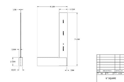 Starrett Toolmakers' Grade Stainless Steel Square, Non-Graduated, High Precision, 5.91" Blade, 0.0002" Accuracy - 3020-6 - WoodArtSupply