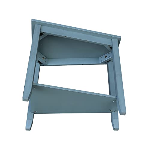 IC International Concepts International Concepts Keystone Accent Table, Ocean Blue - Antique Rubbed IC International Concepts