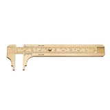 Sliding Gauge Brass Vernier Caliper Ruler Inch Meter MM/Inch Double Scales Caliper Measuring Tool Mini Brass Pocket Ruler Digital Caliper Handy Oumefar