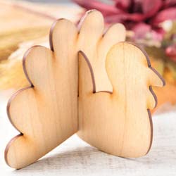 Factory Direct Craft Pack of 6 Unfinished Wooden Standing Turkey Cutouts - Wood Turkeys for Fall Crafts and DIY Thanksgiving Table Favors - Made in Factory Direct Craft