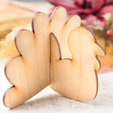 Factory Direct Craft Pack of 6 Unfinished Wooden Standing Turkey Cutouts - Wood Turkeys for Fall Crafts and DIY Thanksgiving Table Favors - Made in Factory Direct Craft