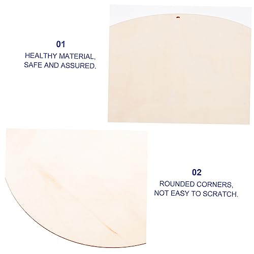 VOSAREA 1pc DIY Planks Unfinished Wood Sign Wood Slabs Ornament Crafts Christmas Wood Slice Unfinished Wood Shield Plaque Unfinished Wood Slices VOSAREA