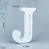 WOODOUNAI 6 Inch Rustic White Wood Letters Unfinished Wood Letters for Wall Decorative White Retro Standing Letters Sign Board Decoration for Craft woodounai