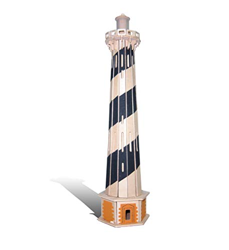 Puzzled 3D Puzzle Lighthouse Set Wood Craft Construction Model Kit, Fun & Educational DIY Wooden Toy Assemble Model Unfinished Crafting Hobby Puzzle Puzzled