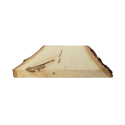 Walnut Hollow Rustic Basswood Plank, 7-9" Wide x 11" with Live Edge Wood (Pack of 12) - for Wood Burning, Home Décor, and Rustic Weddings