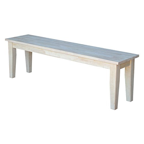 International Concepts Shaker Style Bench, Unfinished IC International Concepts
