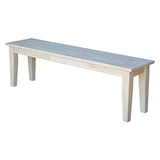 International Concepts Shaker Style Bench, Unfinished IC International Concepts
