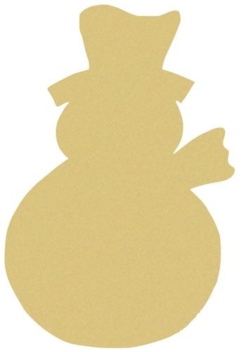 Snowman Cutout Unfinished Wood Christmas Winter Door Hanger MDF Shape Canvas Style 2 Diverse Woodworking