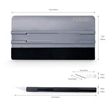 FOSHIO Felt Squeegee Craft Knife Window Tint Kit, 6 Inch Felt Edge Vinyl Scraper Exacto Knife with Extra 5 Pieces Blades, Vinyl Wrap Tool for Window FOSHIO