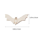 Holibanna Unfinished Wood Craft Pieces Halloween Bat Animal Hollow Cutouts Wooden Chips DIY Arts 20Pcs Holibanna