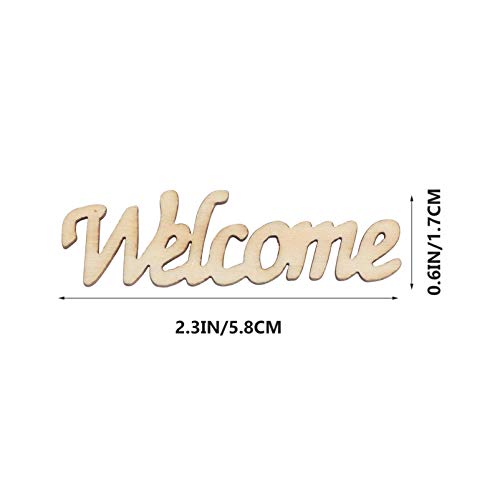 Amosfun Wedding Wooden Cutouts Wooden Slices Embellishments for DIY Craft Decorations 15pcs Amosfun