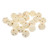 Operitacx 20pcs Doll Wooden Beads Wooden Beads Bulk Kids Beads Face Wood Spacer Beads Doll Head Beads Wooden Head Beads Smile Spacer Beads Crafts for Operitacx