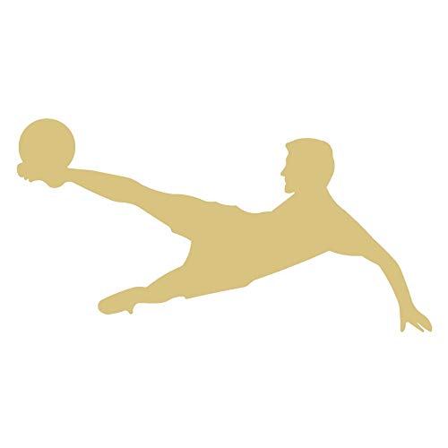 Soccer Player Cutout Unfinished Wood Sports Decor Door Hanger Kids Room Locker Room Decor MDF Shaped Canvas Style 2 Diverse Woodworking