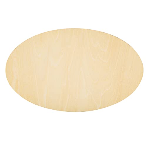 Wood Ovals for Crafts, 15Pcs Unfinished Wood Oval，Natural Oval Wood Slices Crafts, Wooden Oval Cutout,Painting and Wedding Decorations(150 * 100 *